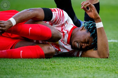 1. Fußball Bundesliga - Faul an Mohamed Simakan - RB Leipzig